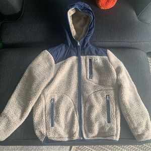 Penfield Navy and Cream Fleece Jacket